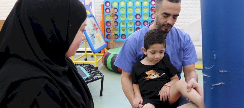 Adam in Occupational Therapy session 